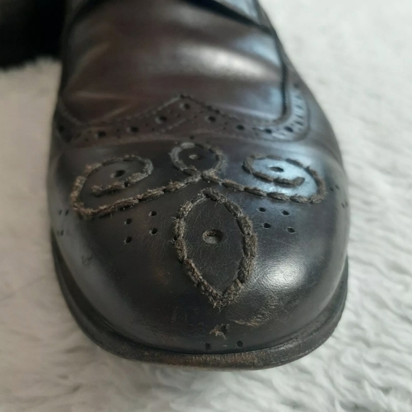 Hugo Boss Wing Tip Oxford Shoes Size 7.5 Brown - Picture 12 of 12